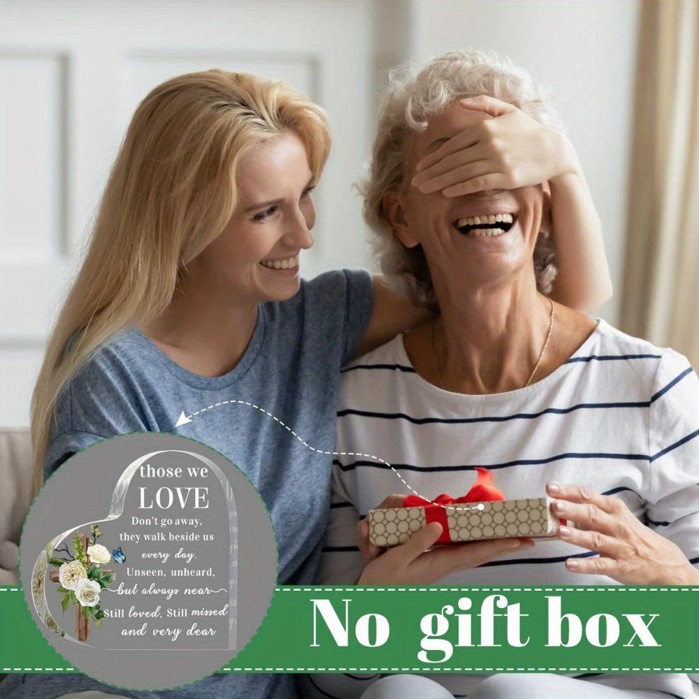 Memorial Acrylic Heart. Sympathy gift for the loss of a loved one, father or mother.