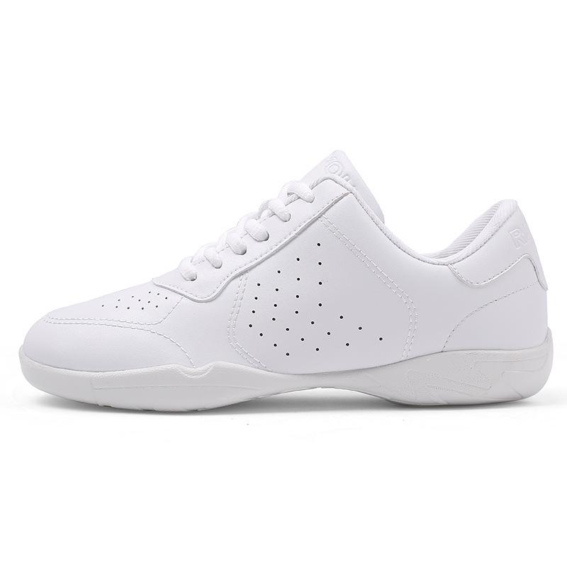 New Competitive Aerobics Shoes, White Fitness Shoes, Sports Cheerleading Shoes, Women's Training Competition Shoes, Soft Soles for Children