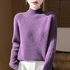 Women Sweater 100% Wool MODERN NEW SAGA Turtleneck Knit Pullover Thick Winter Jumpers Female Knit Tops