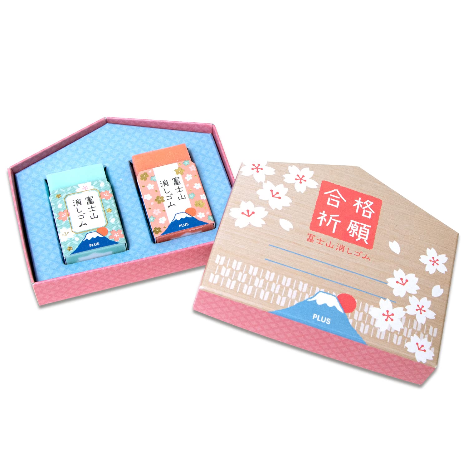 

Plus Mount Fuji Limited Fuji Ema with Sakura Air-in Eraser, Edition, Design, ER-100AIF-2P, 36-518