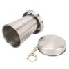 Stainless Steel Collapsible Cup Outdoor Travel Camping Portable Folding Cup with Keychain for