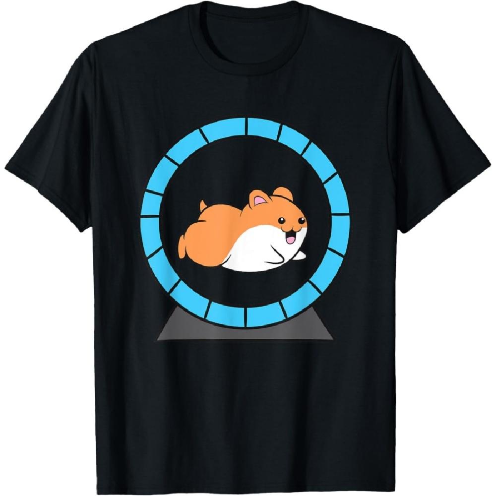 Хомяк в колесе для хомяка Футболка для домашнего хомяка S