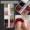 12 Grids Mini Mixed Star Heart Nail Art Glitter Sequins Sparkling Nail Sequins 3D Glitter Holographic Laser Nail Art Charms Diy