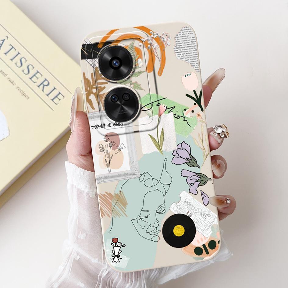 Nova 12 SE Hülle Für Huawei Nova 12 SE Cover 2024 Mode Bemalt Flüssigsilikon Anti-Fall Schutz Stoßfänger Für Nova 12SE Funda