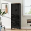 Freestanding Kitchen Cupboard, 4-Door Storage Cabinet with Adjustable Shelves, Modern Kitchen Pantry, 170cm, Black