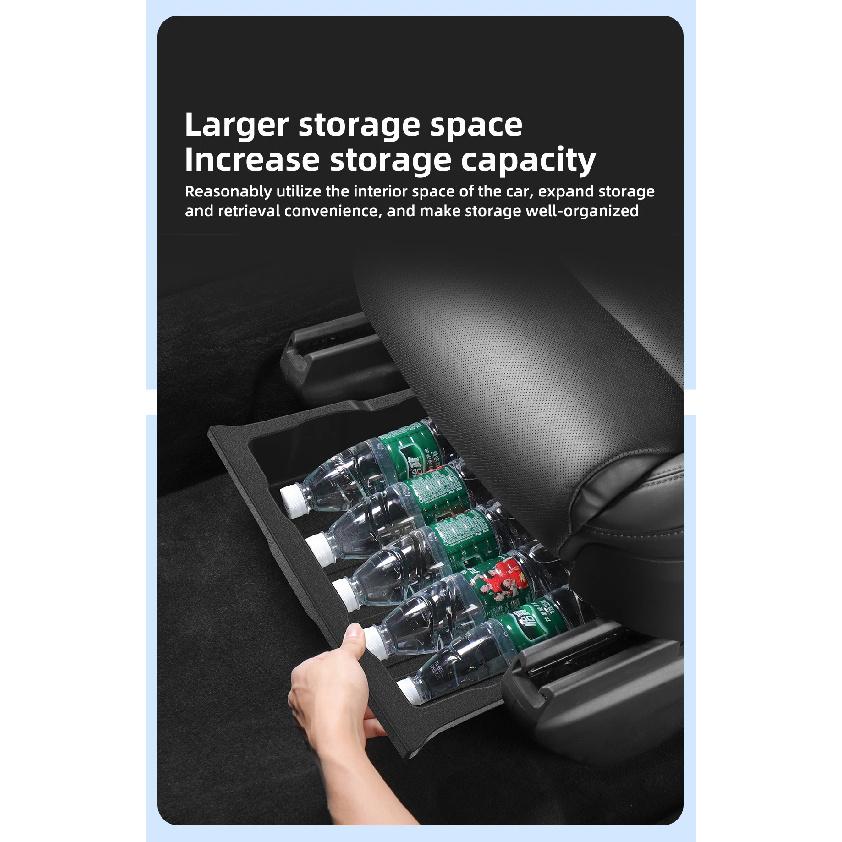 For Tesla Model X Under Seat Storage Box Car Interior Accessories Drawer Type Storage Organizer Lower Box Case 2023-2025