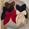 Elegante Schleife Band Haar Clip Mode Einfache Solide Satin Frühling Clip Haar Pin Retro Stirnband Mit Clips Mädchen Haar Zubehör