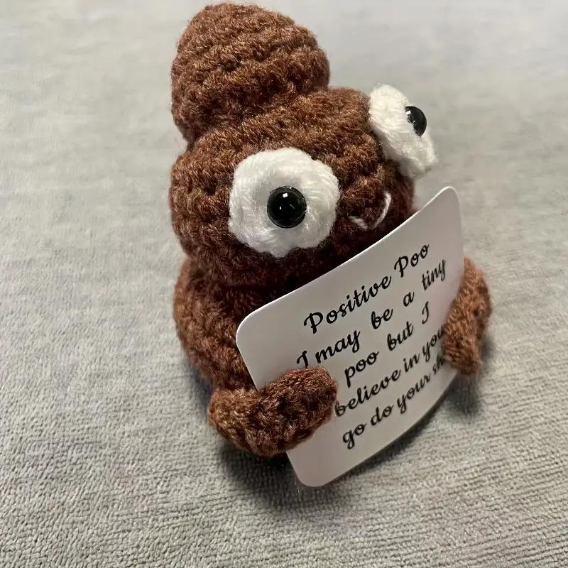 Creative Handmade Yarn Weaving With Positive Energy, Funny And Cute Toy Poop Cards,Gifts For Friends, Christmas Gifts