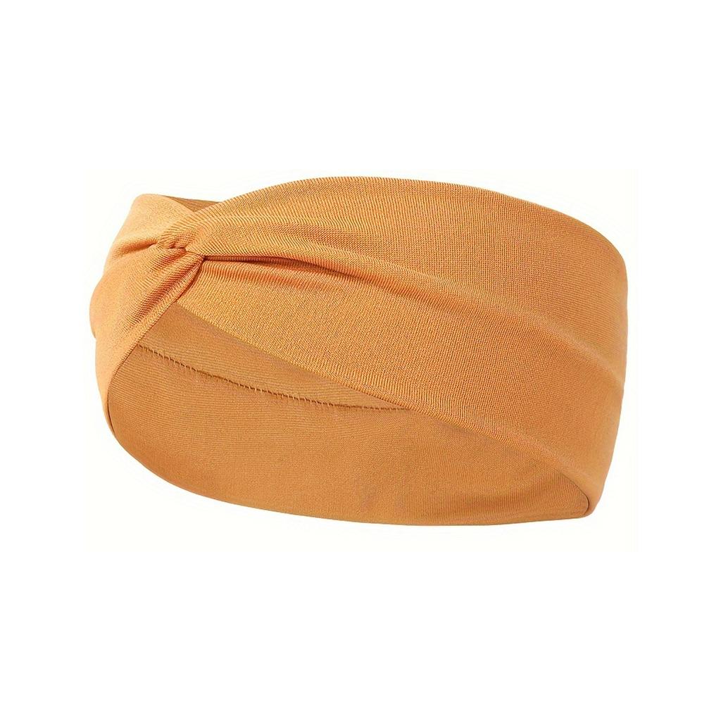 Bohemian Retro Women's Sports Crossover Headband-Yoga Elastic Hair Band Sweat-absorbent Wide-brimmed Sporty Gift
