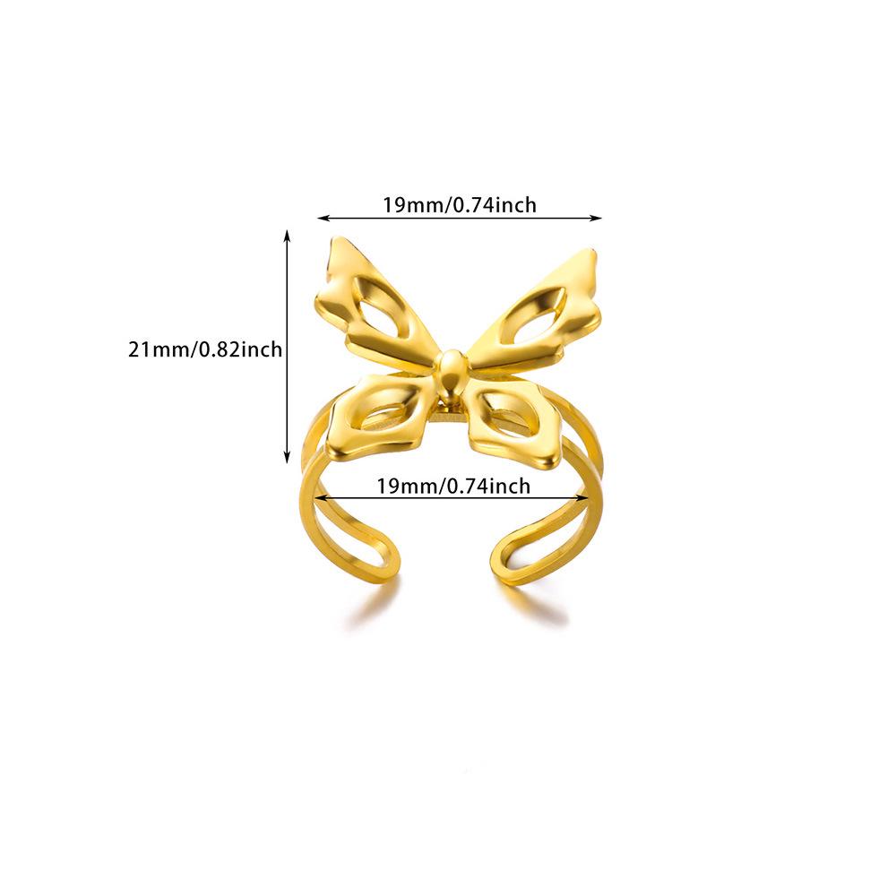 18K Gold-Plated Minimalist Open Ring for Women - European & American Fashion