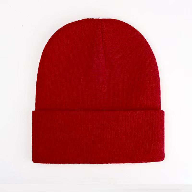 Fluorescent Knit Wool Hat: Versatile, Trendy, Solid Color for Men & Women, Perfect for Autumn & Winter. Warm Pull-On Candy Color Cold-Weather Hat.