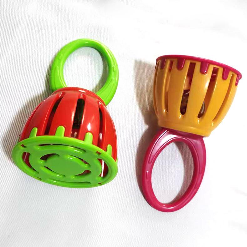 

12.5x7 cm Cage Bell Handbell for Toddlers Grip and Sensory Training зелёный