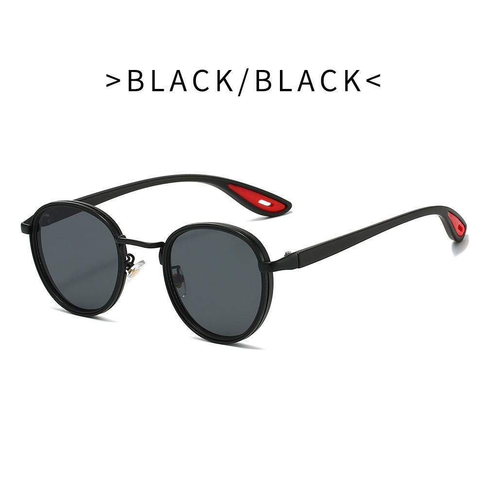 Non-polarized Vintage Metal Round Sunglasses Women for Men Shades Popular Hip Hop Outdoor Sun Glasses