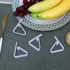 Transparent Triangle Tablecloth Clips With Non Slip Fixing For Home Dining And Party Use
