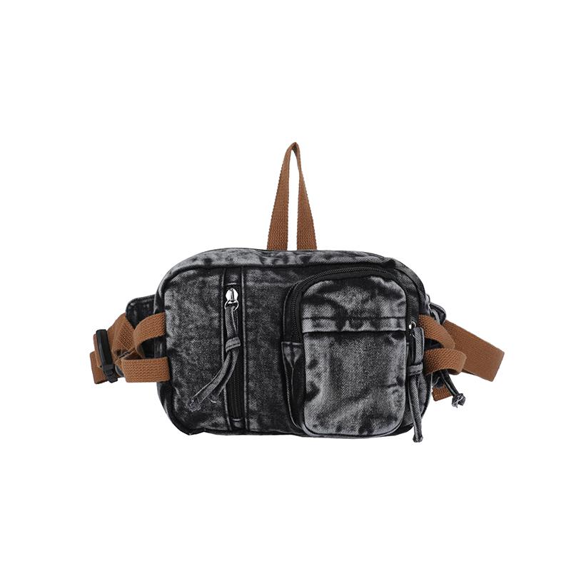 

Fashiable Denim Unisex Chest Bag Simple Crossbody Bag 2026 New Hot Selling Retro High-quality Women s Chest Bag чёрный