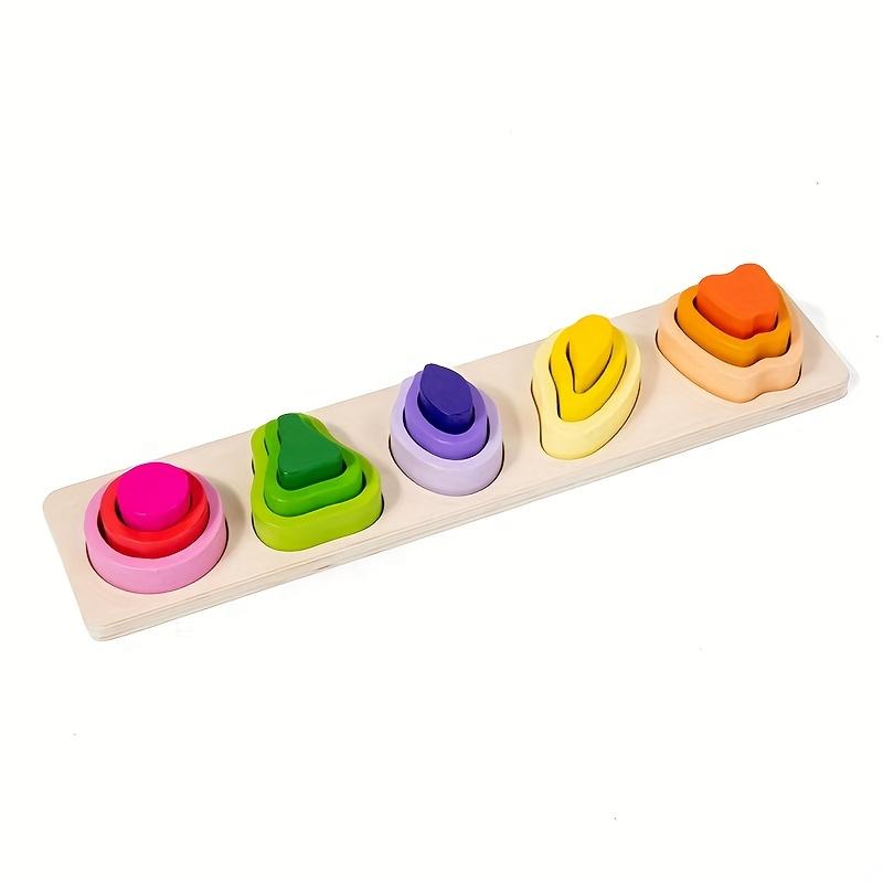 

Деревянный сортер форм и игрушки для складывания, Пазл для распознавания и сортировки геометрических фигур, Идеальный образовательный подарок для мальчиков и девочек Five Sets Of Living