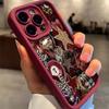 Retro Leopard Print Collage Pattern Phone Case Suitable for iPhone 17 16 15 14 13 12 11 Pro/Max/Plus Anti Drop and Shockproof