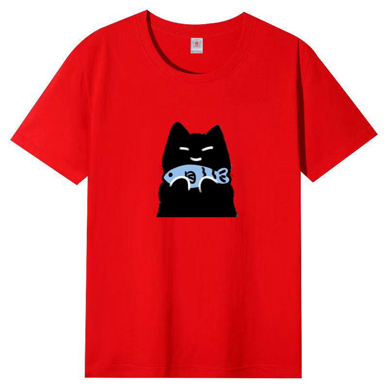 Dámské léto Populární tričko s krátkým rukávem Bavlna Prodyšné Volný top Potištěné tričko Ležérní