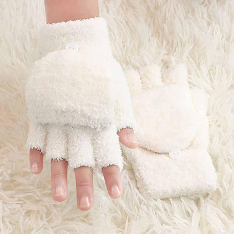 

Premium Quality Unisex Winter Mittens With Knitted Wrist Comfort білий