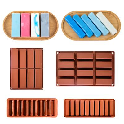 Stampo in Silicone a Forma Rettangolare Stampo per Sapone Candela Fai da Te Accessori Vari tipi di stampo a forma lunga per colla a goccia Stampo in silicone