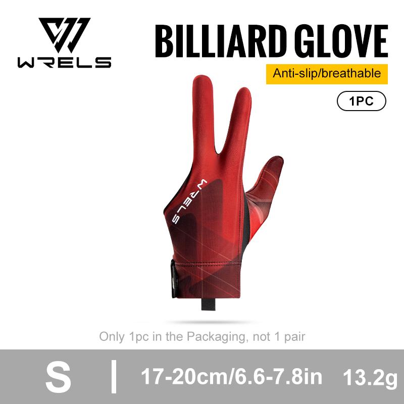 WRELS Three Finger Left Hand Billiards Gloves Open Finger Billiard Gloves Elasticity Breathable Polyester Snooker Pool Glove