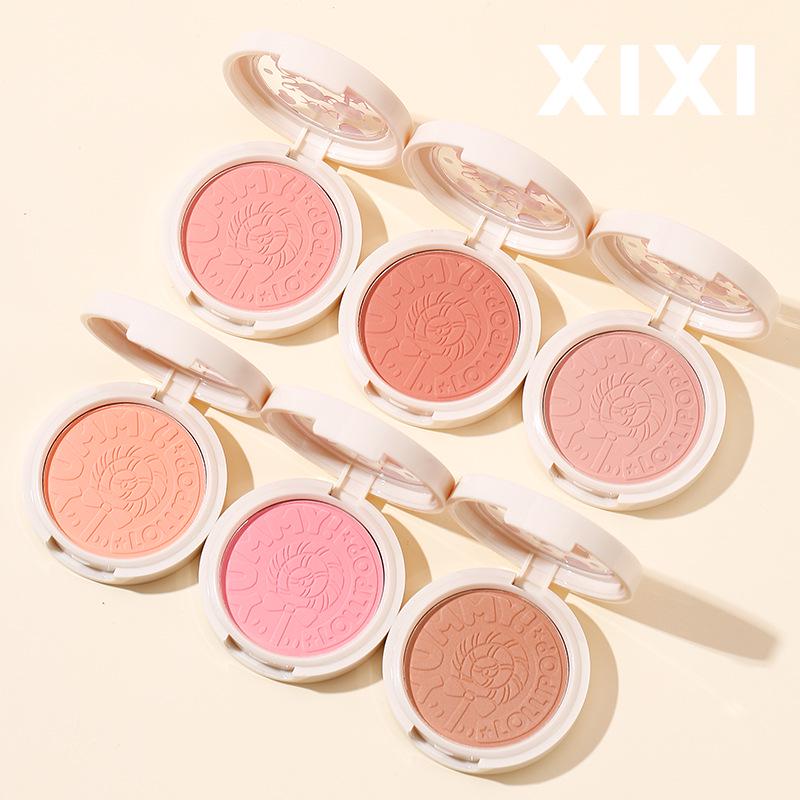 Xixi Sweet Pink Blush: Natural color payoff, brightens complexion, fine powder texture, enhances fairness, perfect for daily makeup.