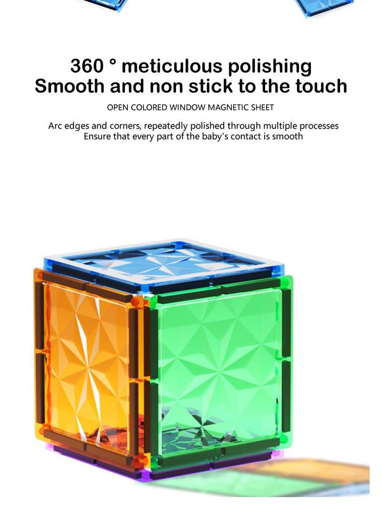 Multicolor Magnetic Window Tiles: Strong, Educational Building Blocks for Children