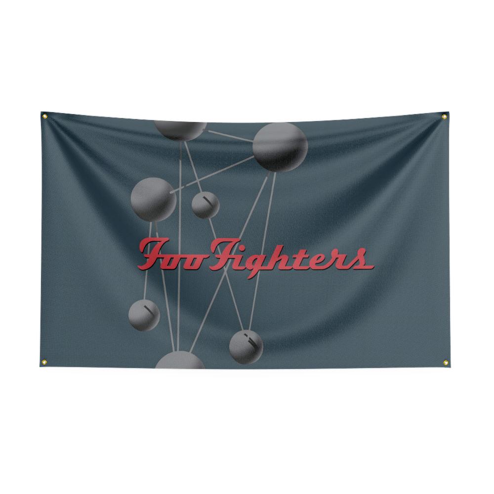 F-Foo F-Fighters Flag Rock Music Band Banner HD Printing Tapestry Exhibition, Music Band Fans, Garage Decor