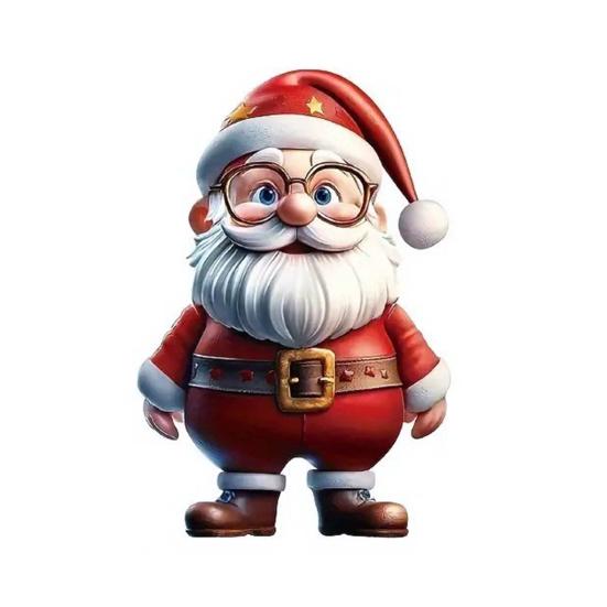 2D Acrylic Christmas Hanging Pendant Cartoon Flat Snowman Santa Car Rearview Mirror Charm for Xmas Tree Backpack Decoration Car Interior Accessories