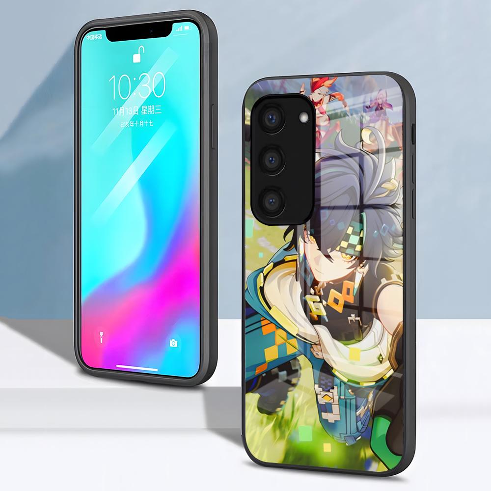 Kinich G-Genshin Impact Phone Case For Samsung S26 S25 S24 FE S23 S22 S21 Plus S20 Ultra Note20Ultra Black Glass Cover