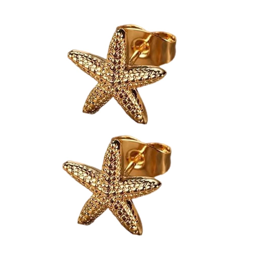 Vintage Sommer Seestern Ohrstecker Einfache Seestern Muschel Ohrringe für Frauen Elegantes Ozean Party Schmuck Geschenk