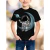 Universe Solar System Kids T-shirt Print Planet Sun Earth Venus Tshirt Casual Harajuku Summer Child Shirt Tops for Boys Girls