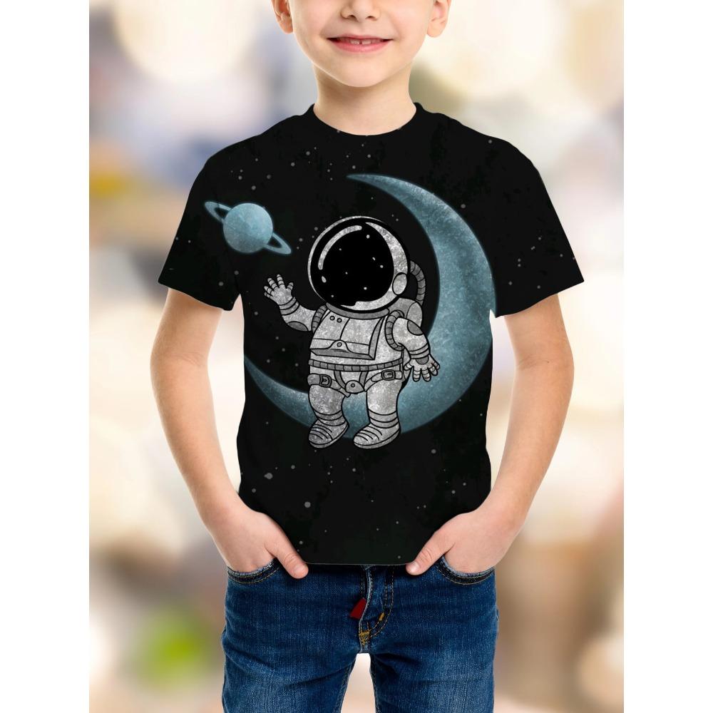 Universe Solar System Kids T-shirt Print Planet Sun Earth Venus Tshirt Casual Harajuku Summer Child Shirt Tops for Boys Girls