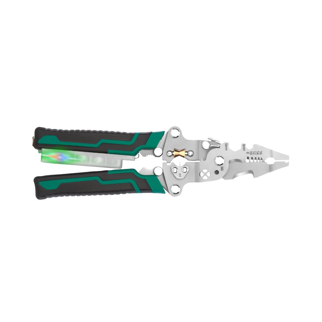 Foldable Wire Stripping Pliers with Electricity Measurement Electrician Plier 4-in-1 Multifunctional Wire Stripping