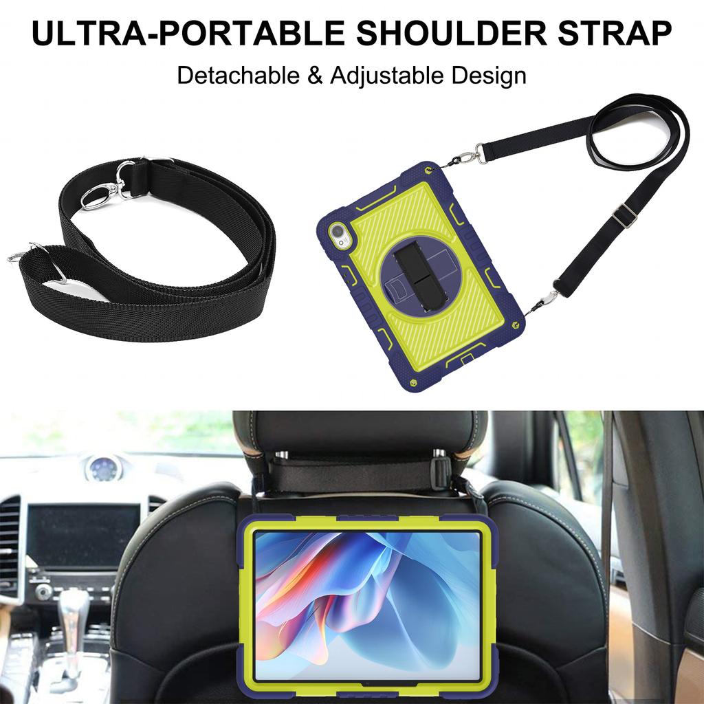 For Huawei MatePad 11.5 S Case Silicone+PC Kickstand Tablet Cover with Shoulder Strap