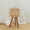 Indonesian Rattan Flower Rack Living Room Sofa Shelf Corner Plant Storage Stand Balcony Flowerpot Holder Elegant Storage Decor
