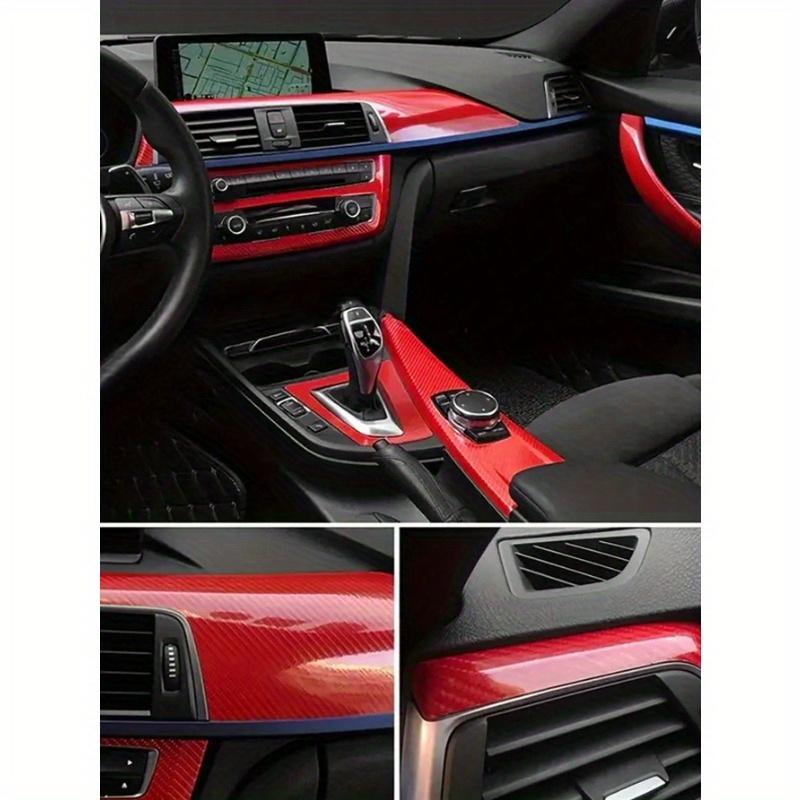 1pc 10x152cm 7D Carbon Fiber Vinyl Film Car Sticker Glossy Car Interior Wrap Sticker Car Home Door Decals Protect Your More Cool DIY Paste
