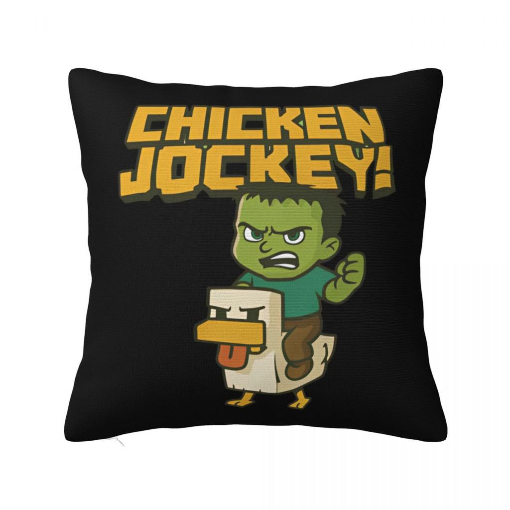 Chicken Jockey Pillow Cases Zombie Game Cushion Cover Novelty Zippered Decor Pillowcover for Home 18
