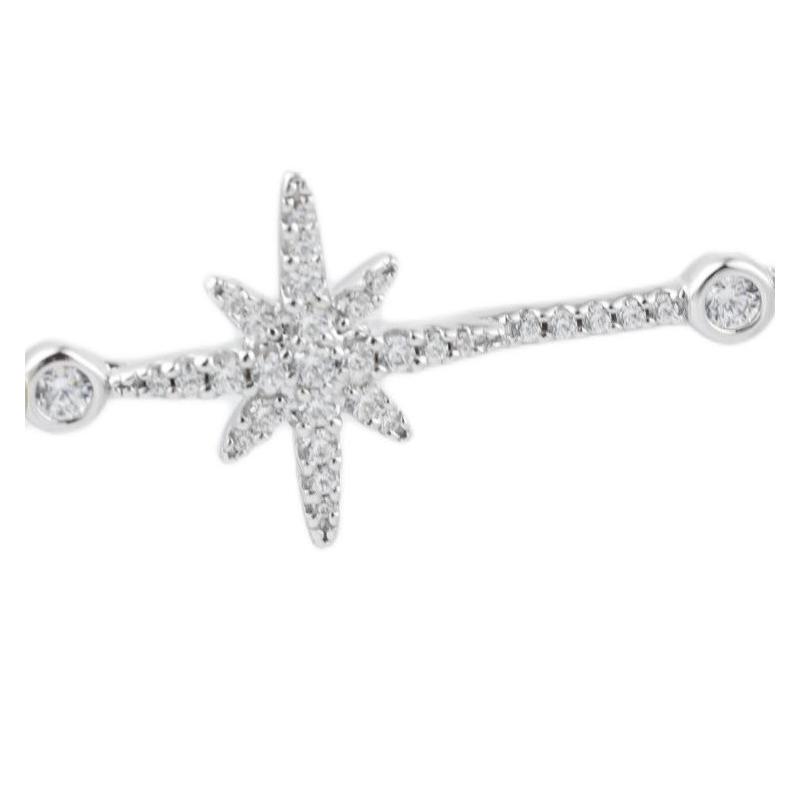 APM Monaco Six-pointed Star Shape 925 Silver Earrings Women's Silver AE13509XPL