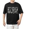 Mein Gehirn besteht zu 100% aus Songtexten – Lustiges Musikliebhaber Unisex T-Shirt Herren Damen Tops Tees | Geschenk für Musik