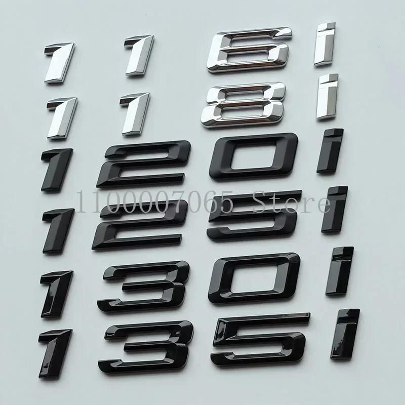 Old Font Numbers Letter 116i 118i 120i 125i 128i 130i 135i 140i Top ABS Emblem for BMW 1 Series Car Trunk Nameplate Logo Sticker