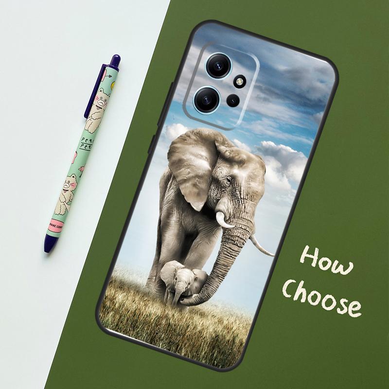 Elephant Baby Nature Case For Xiaomi Redmi Note 14 9 10 11 12 13 Pro 12S Cover For Redmi 15 13C 12C 10C 14C 15C
