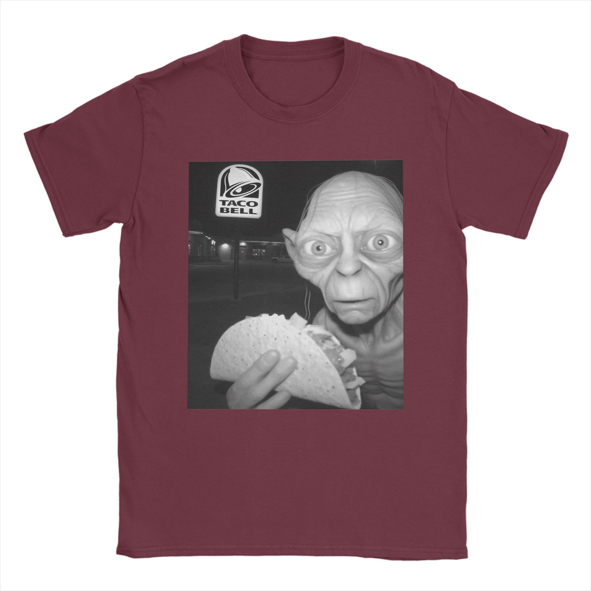 

Чоловічі футболки Gollum їсть Taco Bell L-Lords Of The R-Rings Бавовняний одяг Повсякденні футболки з коротким рукавом і круглим вирізом Ідея для подарунка Футболки 2XL