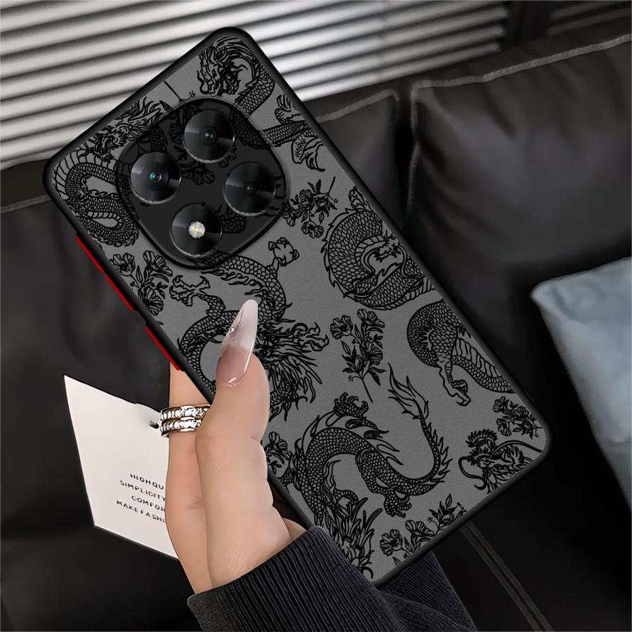 Funda Back Phone Cover Case for Xiaomi Redmi Note 14 14C 9S 12 13C 13 Pro Plus 10 A4 11 Chinese Dragon