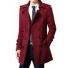 Men's Double-Breasted Wool Coat, Casual Autumn/Winter Windbreaker, Andy Lau Style