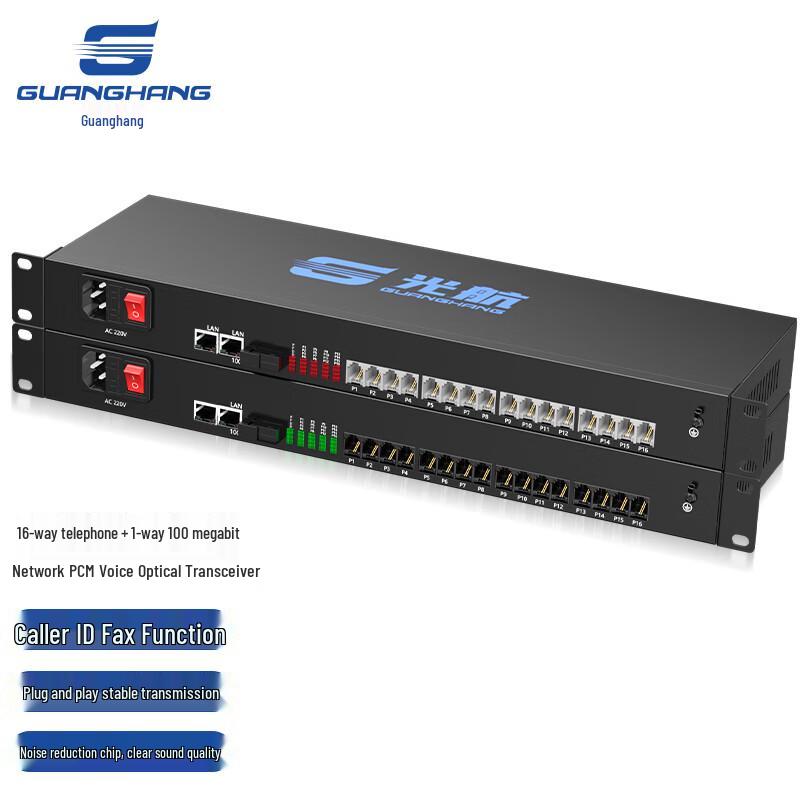 Guanghang PCM Voice Telephone Fiber Optic Transceiver Pair