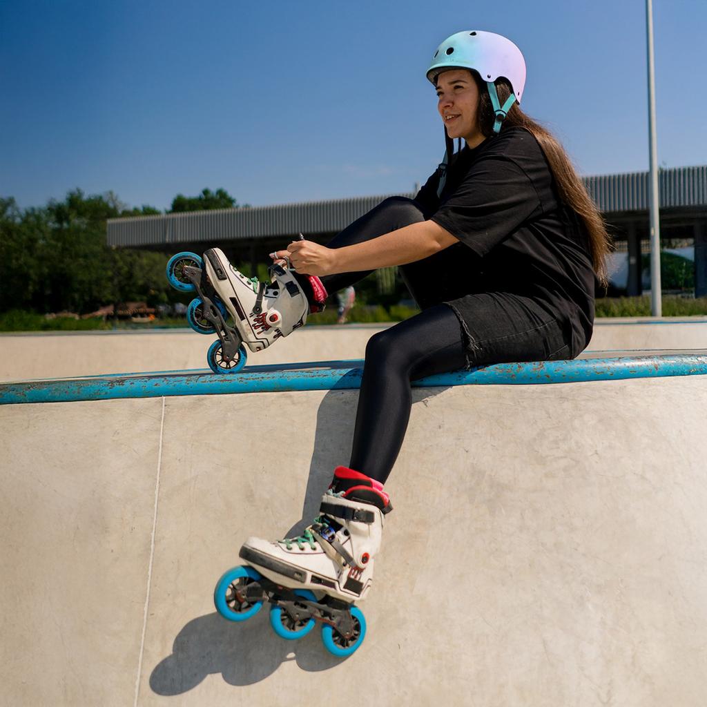 BMX Fahrradhelm für Roller 48-52 cm - Rosa Verlauf