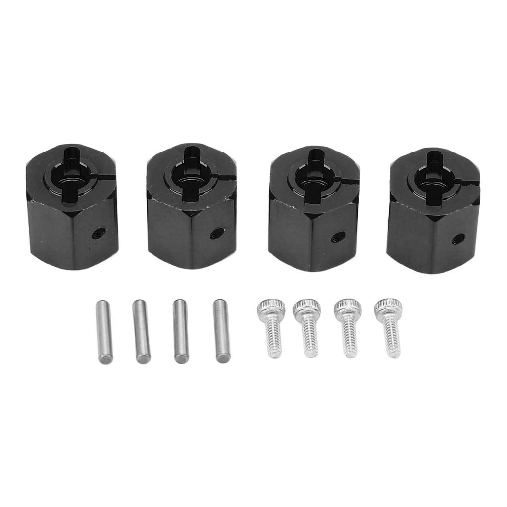 4PCS 12mm Hex Adapter Aluminum Alloy 12mm Wheel Hex Hub Drive Adapters for Axial SCX10 90046 for