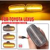 Turn Signal Lamp Led Front Fender Side Marker Light Compatible with Lexus IS200 IS300 LS430 To-yo-ta RAV4 Prius Kluger Crown Wish (Crystal)