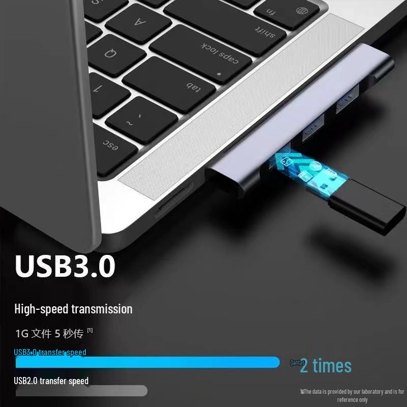 4-in-1 USB-C Hub Docking Station with USB3.0 and 60W PD Power Supply
